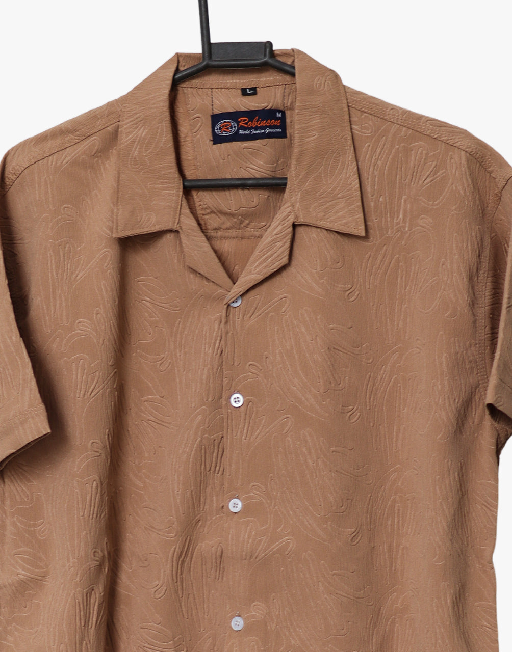 Camel Premium Cuban Collar Shirt
