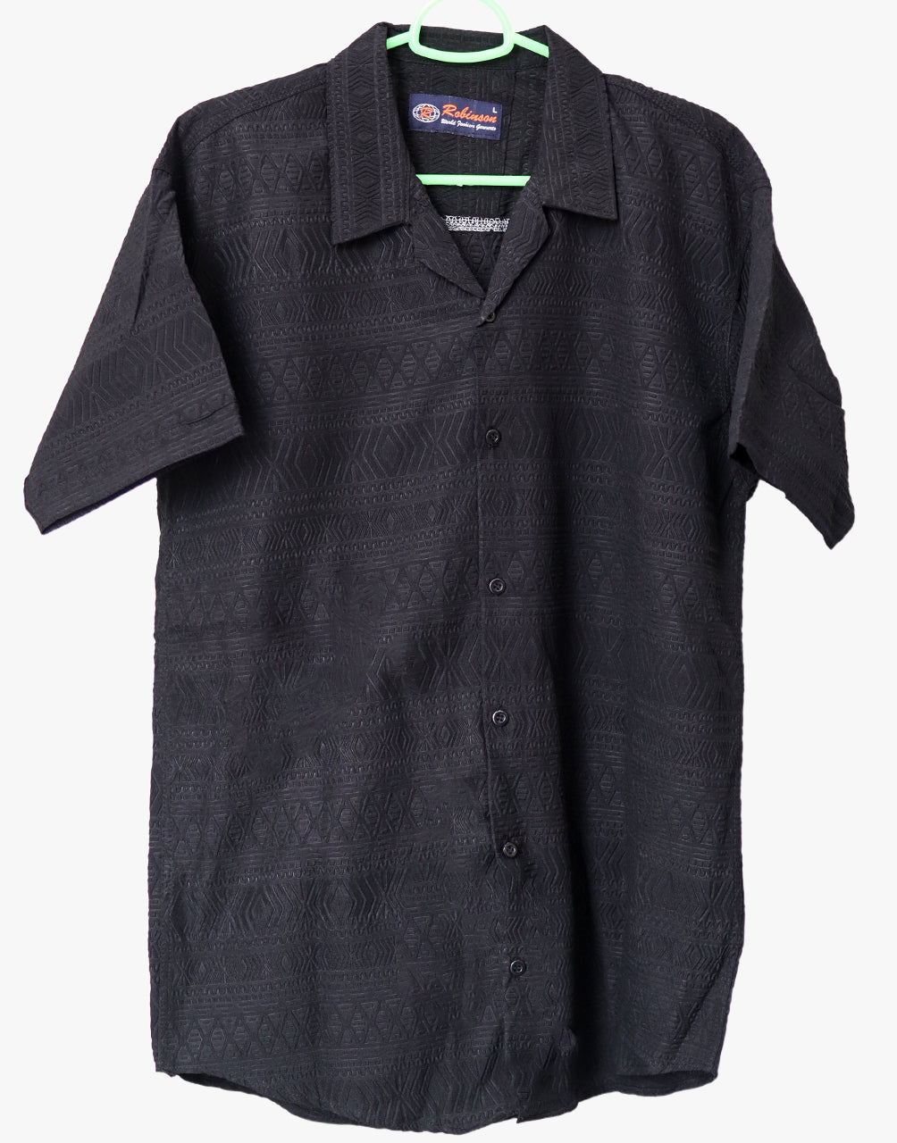 Black Premium Cuban Collar Shirt