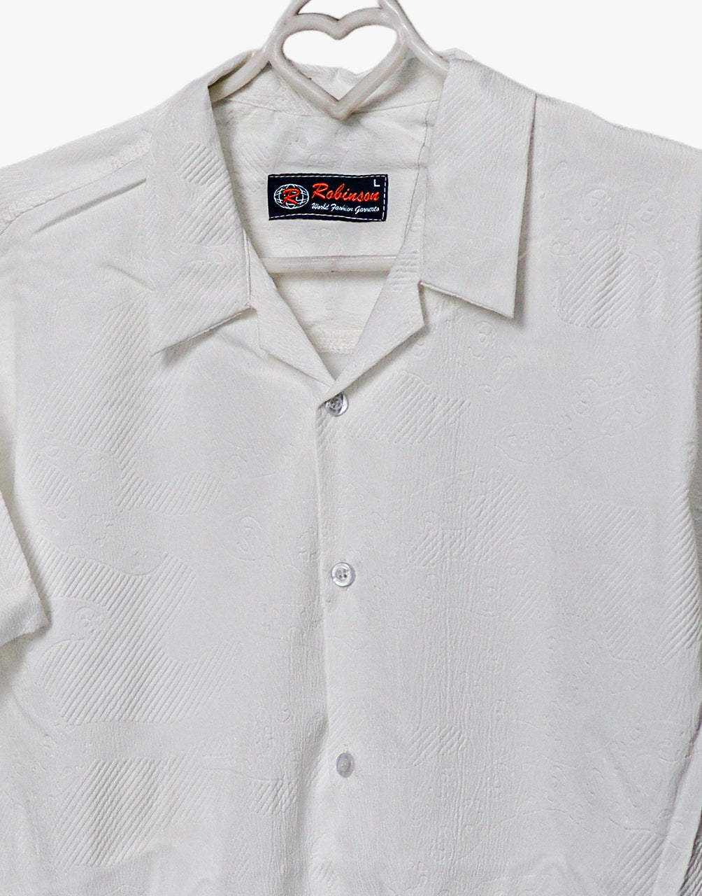 White Premium Cuban Collar Shirt